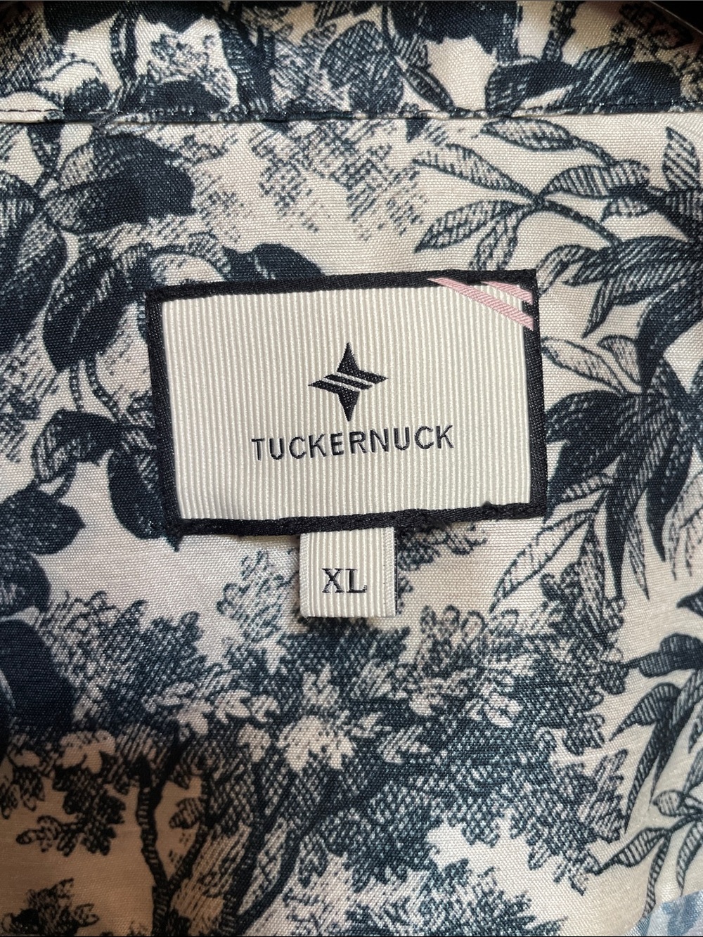 Tuckernuck Black and White Tropical-Print Blouse - Picture 2 of 4